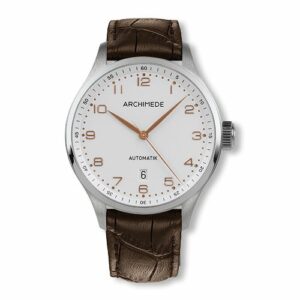 Archimede Klassik 42 TwoTone Stainless Steel / Silver / Brown Leather UA7929-A2.7