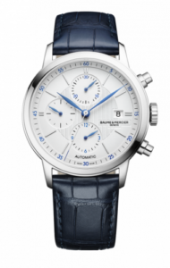 Baume & Mercier Classima Chronograph Stainless Steel / Silver / Alligator 10330