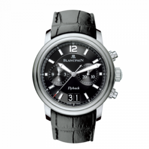 Blancpain Léman Chronographe Flyback Grande Date Stainless Steel / Black / Alligator 2885F-11B30B-53B