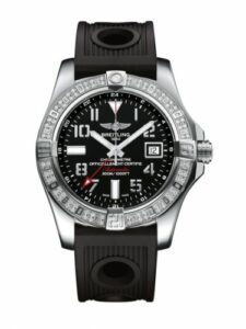 Breitling Avenger II GMT Stainless Steel / Diamond / Volcano Black / Rubber A3239053.BC34.200S
