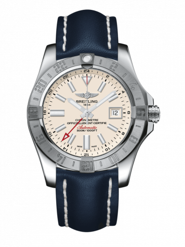 Breitling Avenger II GMT Stainless Steel / Stratus Silver / Calf / Folding A3239011/G778/112X/A20D.1