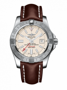 Breitling Avenger II GMT Stainless Steel / Stratus Silver / Calf / Folding A3239011/G778/438X/A20D.1