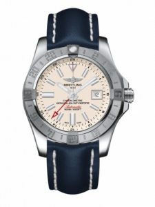 Breitling Avenger II GMT Stainless Steel / Stratus Silver / Calf / Pin A3239011/G778/105X/A20BA.1