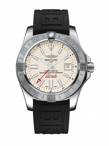 Breitling Avenger II GMT Stainless Steel / Stratus Silver / Rubber / Pin A3239011/G778/152S/A20S.1