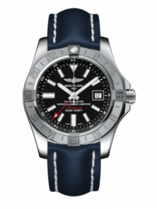 Breitling Avenger II GMT Stainless Steel / Volcano Black / Calf / Pin A3239011/BC35/105X/A20BA.1