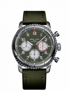 Breitling Aviator 8 B01 Chronograph 43 Stainless Steel / Curtiss Warhawk / Canvas / Tang AB01192A1L1X1