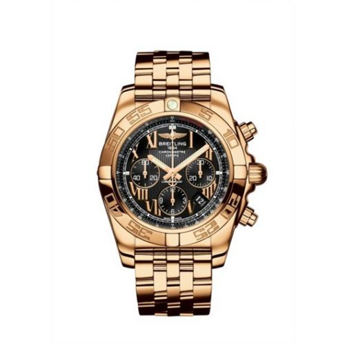 Breitling Chronomat 44 Rose Gold / Onyx Black Roman / Bracelet HB011012/B957/375H