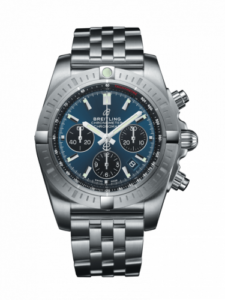 Breitling Chronomat B01 Chronograph 44 Stainless Steel / Blackeye Blue / Bracelet AB0115101C1A1