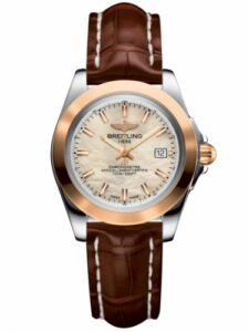 Breitling Galactic 32 Sleek Edition Stainless Steel / Rose Gold / Pearl / Croco C7133012/A802/778P/A14BA.1