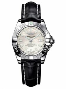 Breitling Galactic 32 Stainless Steel / Pearl / Croco A71356L2.A787.777P
