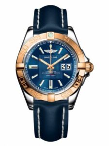 Breitling Galactic 41 Stainless Steel / Rose Gold / Metallica Blue / Calf C49350L2.C810.113X