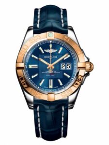 Breitling Galactic 41 Stainless Steel / Rose Gold / Metallica Blue / Croco C49350L2.C810.718P