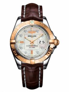 Breitling Galactic 41 Stainless Steel / Rose Gold / Pearl Diamond / Croco C49350L2.A706.724P