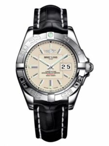 Breitling Galactic 41 Stainless Steel / Sierra Silver / Croco A49350L2.G699.728P