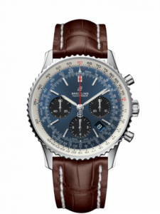 Breitling Navitimer 1 B01 Chronograph 43 Stainless Steel / Blue / Croco / Pin AB0121211C1P2