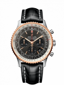 Breitling Navitimer 1 B01 Chronograph 43 Stainless Steel / Red Gold / Grey / Croco / Pin UB0121211F1P1
