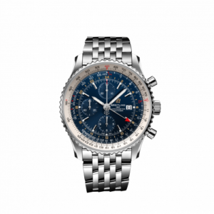 Breitling Navitimer 1 Chronograph GMT Stainless Steel / Blue / Bracelet A24322121C2A1