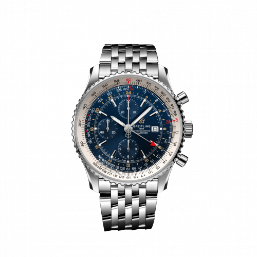 Breitling Navitimer 1 Chronograph GMT Stainless Steel / Blue / Bracelet A24322121C2A1