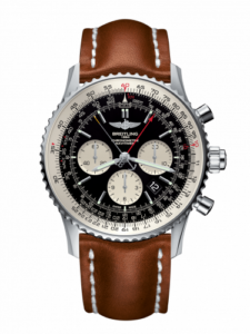 Breitling Navitimer Rattrapante Stainless Steel / Black / Calf / Folding AB031021/BF77/440X/A20D.1