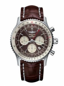 Breitling Navitimer Rattrapante Stainless Steel / Panamerican Bronze / Croco / Pin AB0310211Q1P2