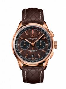 Breitling Premier B01 Chronograph 42 Bentley Centenary Red Gold / Wood / Calf / Pin RB01181A1Q1X1