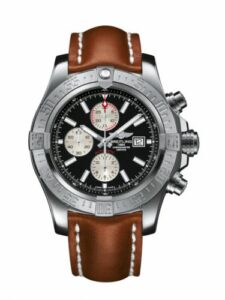 Breitling Super Avenger II Stainless Steel / Volcano Black / Calf / Pin A1337111/BC29/439X/A20BA.1