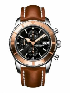 Breitling Superocean Heritage 46 Chronograph Stainless Steel / Red Gold / Black / Calf U1332012.B908.439X