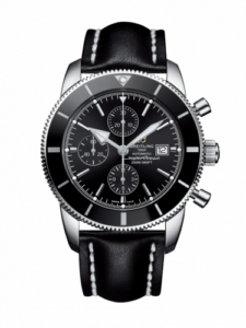 Breitling Superocean Heritage II 46 Chronograph Stainless Steel / Black / Black / Calf / Folding A1331212/BF78/442X/A20D.1