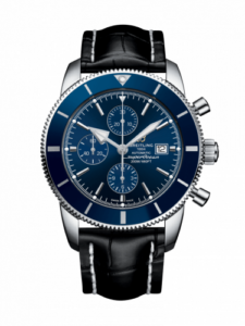 Breitling Superocean Heritage II 46 Chronograph Stainless Steel / Blue / Blue / Croco / Folding A1331216/C963/761P/A20D.1