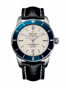 Breitling Superocean Heritage II 46 Stainless Steel / Blue / Silver / Croco / Folding AB202016/G828/761P/A20D.1
