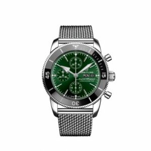 Breitling Superocean Heritage II Chronograph 44 Stainless Steel / Green / Milanese A13313121L1A1