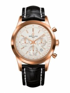 Breitling Transocean Chronograph Red Gold / Silver / Croco RB015212.G738.743P