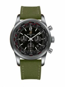 Breitling Transocean Chronograph Unitime Pilot Stainless Steel / Black / Military AB0510U6.BC26.105W