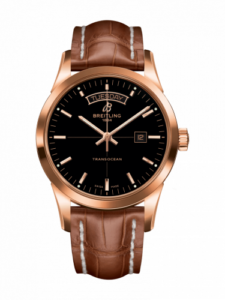 Breitling Transocean Day & Date Red Gold / Black / Croco / Folding R4531012/BB70/738P/R20D.1