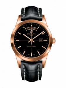 Breitling Transocean Day & Date Red Gold / Black / Croco / Folding R4531012/BB70/744P/R20D.1