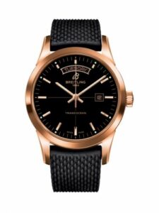 Breitling Transocean Day & Date Red Gold / Black / Rubber / Folding R4531012/BB70/279S/R20D.3
