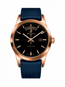 Breitling Transocean Day & Date Red Gold / Black / Rubber / Folding R4531012/BB70/281S/R20D.3