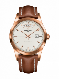 Breitling Transocean Day & Date Red Gold / Silver / Calf / Folding R4531012/G752/434X/R20D.1