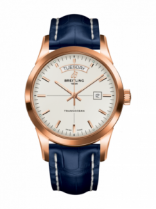 Breitling Transocean Day & Date Red Gold / Silver / Croco / Folding R4531012/G752/732P/R20D.1