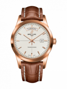 Breitling Transocean Day & Date Red Gold / Silver / Croco / Folding R4531012/G752/738P/R20D.1