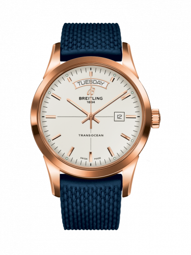 Breitling Transocean Day & Date Red Gold / Silver / Rubber / Folding R4531012/G752/281S/R20D.3