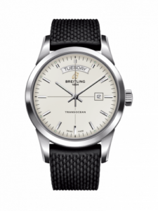 Breitling Transocean Day & Date Stainless Steel / Silver / Rubber / Folding A4531012/G751/279S/A20D.2
