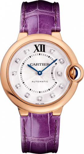 Cartier Ballon Blue de Cartier 36 Automatic Pink Gold / Diamond / Purple WJBB0010