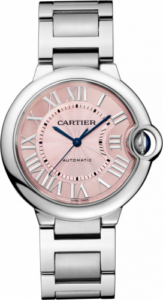 Cartier Ballon Blue de Cartier 36 Automatic Stainless Steel / Pink / Bracelet W6920041