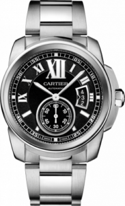 Cartier Calibre de Cartier 42 Stainless Steel / Black / Bracelet W7100016