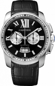 Cartier Calibre de Cartier Chronograph Stainless Steel / Black W7100060