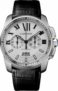 Cartier Calibre de Cartier Chronograph Stainless Steel / Silver W7100046