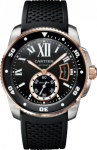 Cartier Calibre de Cartier Diver Stainless Steel / Pink Gold / Black / Rubber W7100055