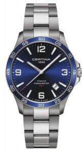 Certina DS-8 Chronometer 41.5 Titanium / Blue / Bracelet C033.851.44.047.00