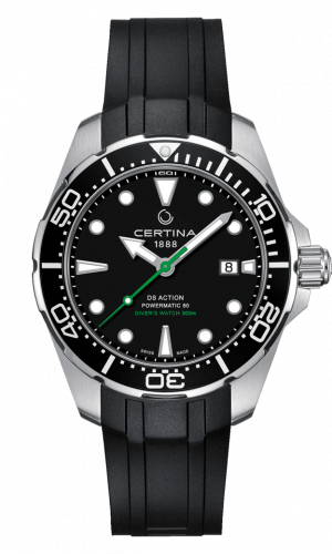 Certina DS Action Diver Powermatic 80 43 Stainless Steel / Black / Rubber C032.407.17.051.00